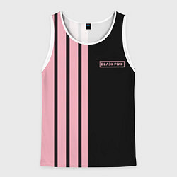 Майка-безрукавка мужская BLACKPINK HALF BLACK-PINK MINI LOGO, цвет: 3D-белый