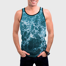 Майка-безрукавка мужская Blue ocean, цвет: 3D-черный — фото 2