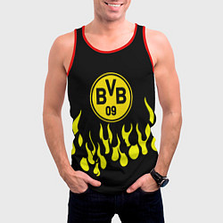 Майка-безрукавка мужская Borussia пламя, цвет: 3D-красный — фото 2