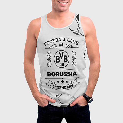 Мужская майка без рукавов Borussia Football Club Number 1 Legendary / 3D-Белый – фото 3