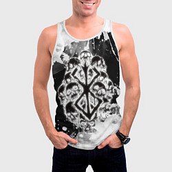 Майка-безрукавка мужская КЛЕЙМО ЖЕРТВЫ - БЕРСЕРКBERSERK, цвет: 3D-белый — фото 2