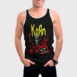 Майка-безрукавка мужская KoЯn - Korn, цвет: 3D-белый — фото 2