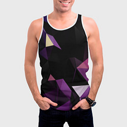 Майка-безрукавка мужская Полигональная магия, цвет: 3D-белый — фото 2