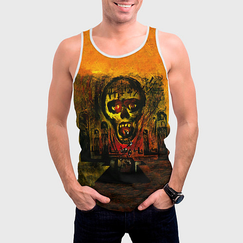 Мужская майка без рукавов Seasons In The Abyss - Slayer / 3D-Белый – фото 3