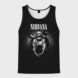 Майка-безрукавка мужская Nirvana рок-группа, цвет: 3D-черный