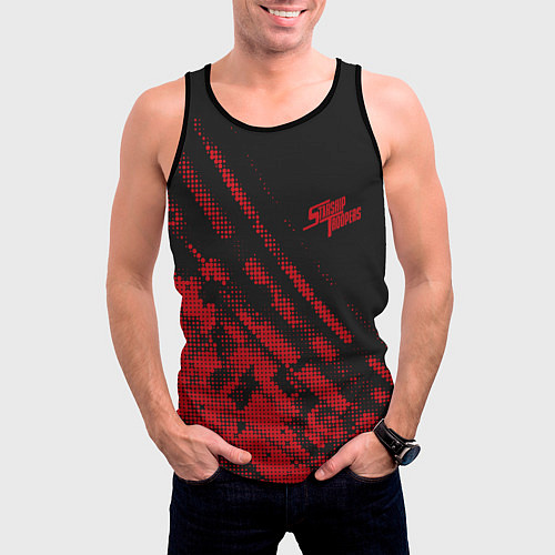 Мужская майка без рукавов Starship Troopers Mini logo / 3D-Черный – фото 3