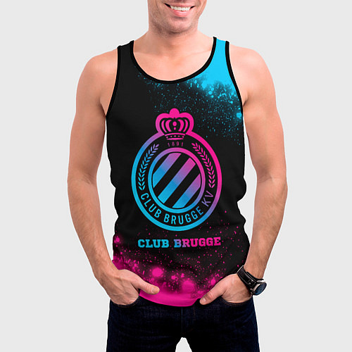 Мужская майка без рукавов Club Brugge Neon Gradient / 3D-Черный – фото 3