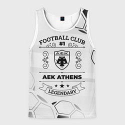 Майка-безрукавка мужская AEK Athens Football Club Number 1 Legendary, цвет: 3D-белый