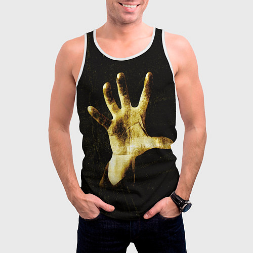 Мужская майка без рукавов System of a Down дебютный альбом / 3D-Белый – фото 3