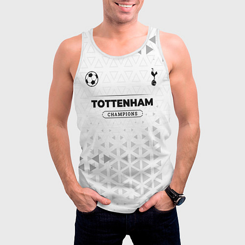 Мужская майка без рукавов Tottenham Champions Униформа / 3D-Белый – фото 3