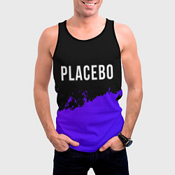Майка-безрукавка мужская Placebo Purple Grunge, цвет: 3D-черный — фото 2
