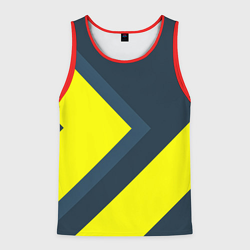 Мужская майка без рукавов Геометрическая Стрелка / 3D-Красный – фото 1