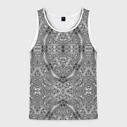 Мужская майка без рукавов Black and white oriental ornament