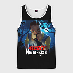 Майка-безрукавка мужская Secret Neighbor, цвет: 3D-белый