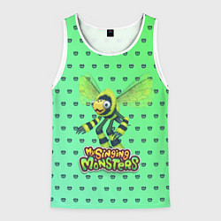 Майка-безрукавка мужская My singing Monsters - Жужук, цвет: 3D-белый