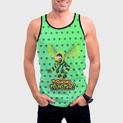 Майка-безрукавка мужская My singing Monsters - Жужук, цвет: 3D-черный — фото 2