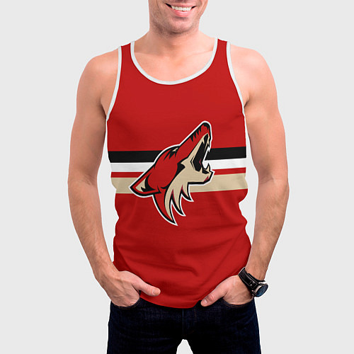 Мужская майка без рукавов Аризона Койотис форма / 3D-Белый – фото 3