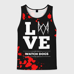 Майка-безрукавка мужская Watch Dogs Love Классика, цвет: 3D-черный