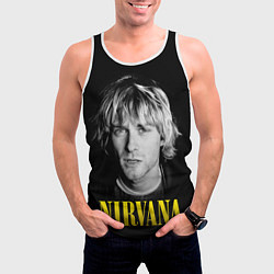 Майка-безрукавка мужская Nirvana - Kurt Donald Cobain, цвет: 3D-белый — фото 2