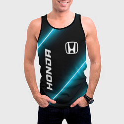 Майка-безрукавка мужская Honda неоновые лампы, цвет: 3D-черный — фото 2