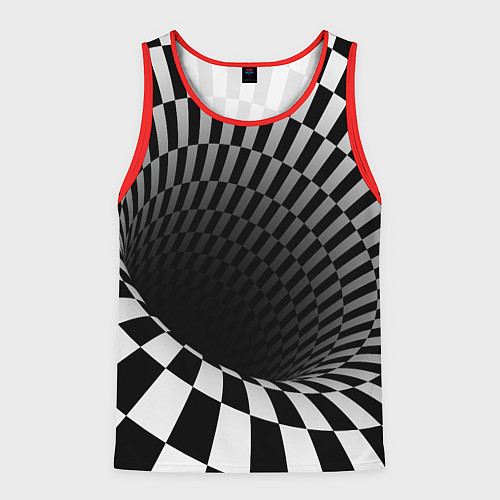 Мужская майка без рукавов Портал - оптическая иллюзия / 3D-Красный – фото 1