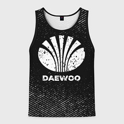 Майка-безрукавка мужская Daewoo с потертостями на темном фоне, цвет: 3D-черный