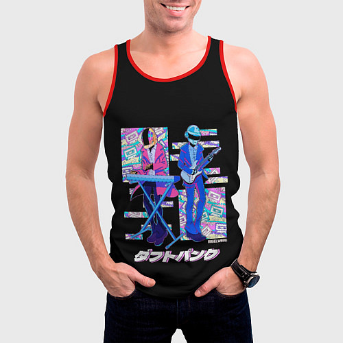 Мужская майка без рукавов Daft punk ufo / 3D-Красный – фото 3