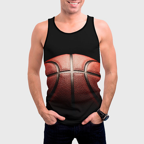 Мужская майка без рукавов Basketball ball / 3D-Черный – фото 3