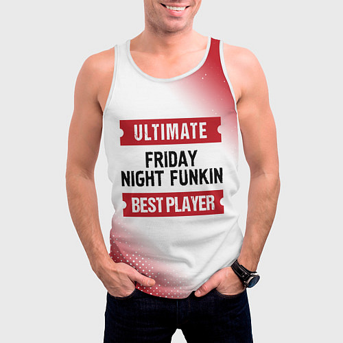 Мужская майка без рукавов Friday Night Funkin: Best Player Ultimate / 3D-Белый – фото 3