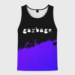 Мужская майка без рукавов Garbage purple grunge