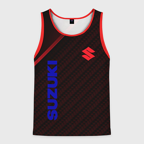 Мужская майка без рукавов Suzuki Абстракция / 3D-Красный – фото 1