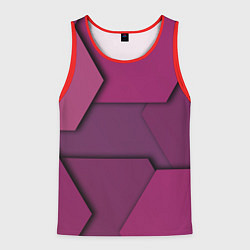 Майка-безрукавка мужская Геометрические фигуры в движении, цвет: 3D-красный