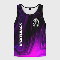 Майка-безрукавка мужская Nickelback violet plasma, цвет: 3D-черный