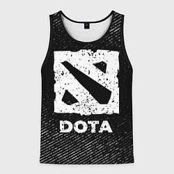 Майка-безрукавка мужская Dota с потертостями на темном фоне, цвет: 3D-черный