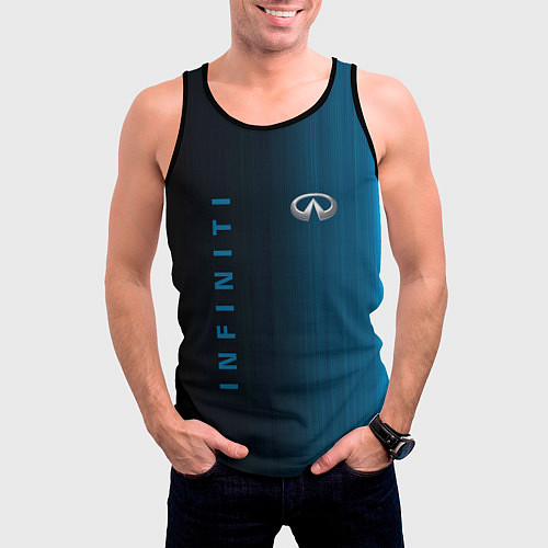 Мужская майка без рукавов Infinity спорт абстракция / 3D-Черный – фото 3