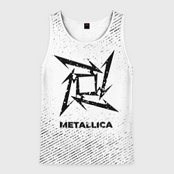 Майка-безрукавка мужская Metallica с потертостями на светлом фоне, цвет: 3D-белый