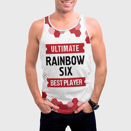 Мужская майка без рукавов Rainbow Six: Best Player Ultimate / 3D-Белый – фото 3