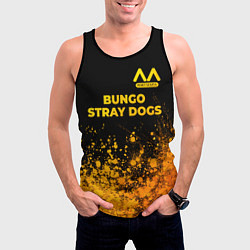 Майка-безрукавка мужская Bungo Stray Dogs - gold gradient: символ сверху, цвет: 3D-черный — фото 2