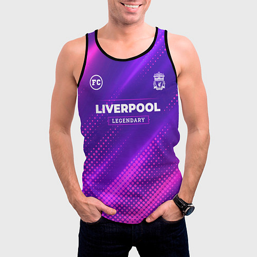 Мужская майка без рукавов Liverpool legendary sport grunge / 3D-Черный – фото 3