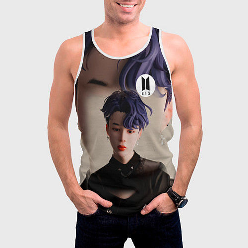Мужская майка без рукавов BTS BLACK SWAN ART / 3D-Белый – фото 3
