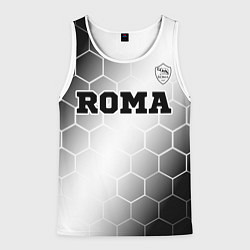 Майка-безрукавка мужская Roma sport на светлом фоне: символ сверху, цвет: 3D-белый