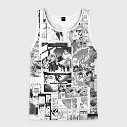 Майка-безрукавка мужская Manga style - страницы, цвет: 3D-белый