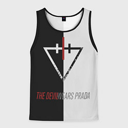Майка-безрукавка мужская The Devil wears prada - Логотип, цвет: 3D-черный