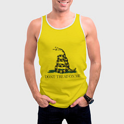 Майка-безрукавка мужская Dont tread on me или Гадзденская змея, цвет: 3D-белый — фото 2