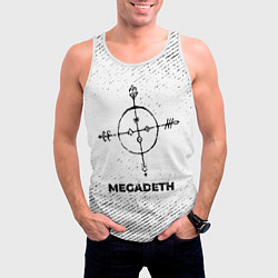 Майка-безрукавка мужская Megadeth с потертостями на светлом фоне, цвет: 3D-белый — фото 2