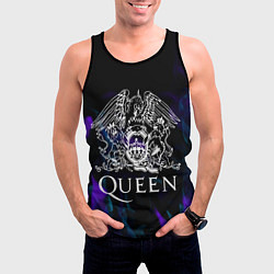 Майка-безрукавка мужская Queen пламя неон, цвет: 3D-черный — фото 2