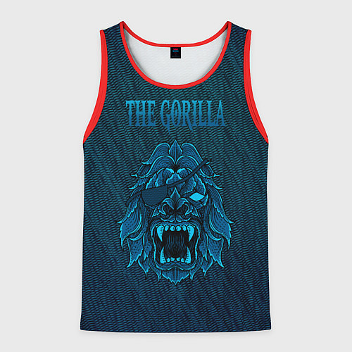 Мужская майка без рукавов Одноглазая горилла / 3D-Красный – фото 1