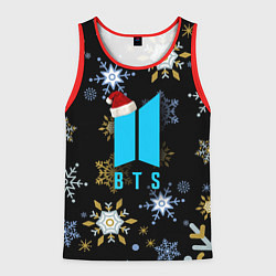 Майка-безрукавка мужская BTS new year, цвет: 3D-красный