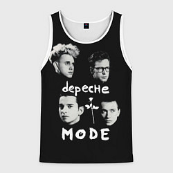 Майка-безрукавка мужская Depeche Mode portrait, цвет: 3D-белый