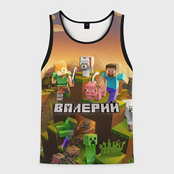 Майка-безрукавка мужская Валерий Minecraft, цвет: 3D-черный